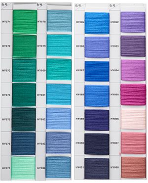 Pary tæppegarn farvekort 1